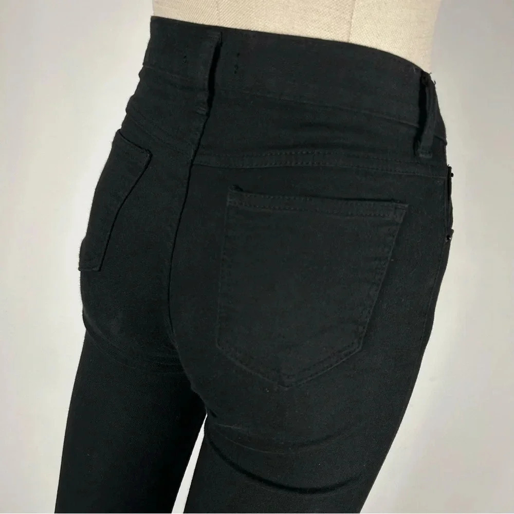 ❤️ Oak  + Fort flare leg jeans raw asymmetrical hem cropped S - Picture 5 of 13